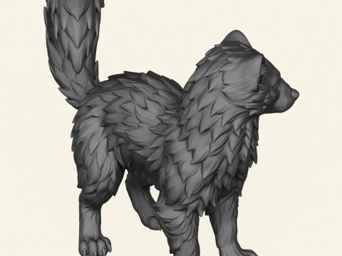 Wild Marten 3D Print Model
