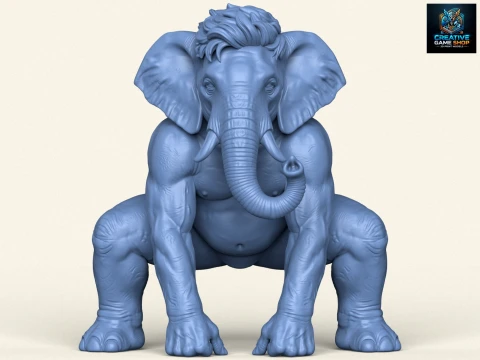 Personaje de elefante guerrero Modelo de impresión 3D