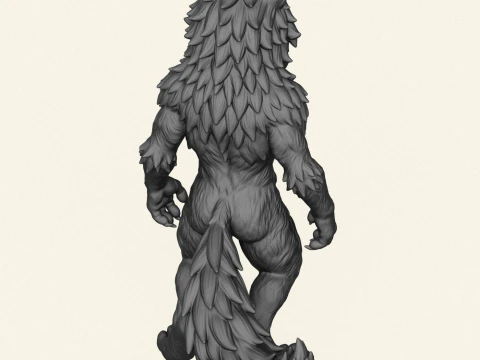 야생 늑대 캐릭터 3D 프린트 모델
