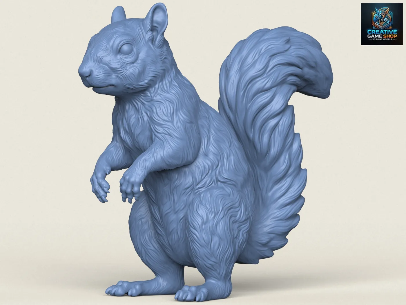 Squirrel Standing 3D Print Model .c4d .max .obj .3ds .fbx .stl .blend