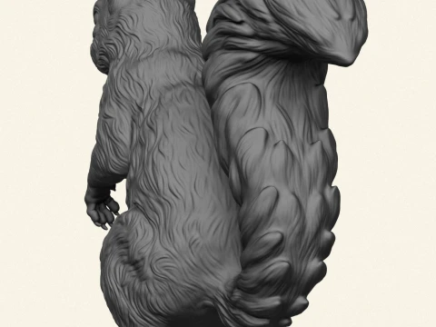 Squirrel Standing 3D Print Model