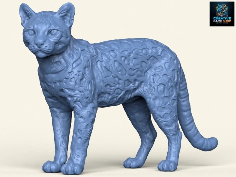 야생 고양이 3D 프린트 모델