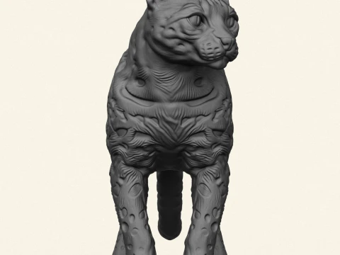 Wild Cat 3D Print Model