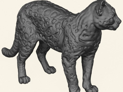 Wild Cat 3D Print Model