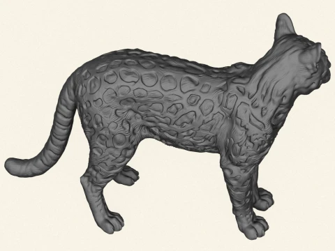 Wild Cat 3D Print Model