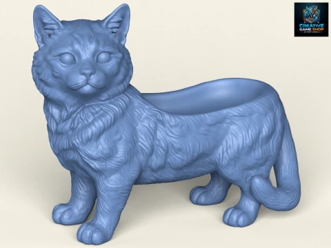 Cute Kitten Soap Holder 3D Print Model