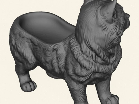Cute Kitten Soap Holder 3D Print Model