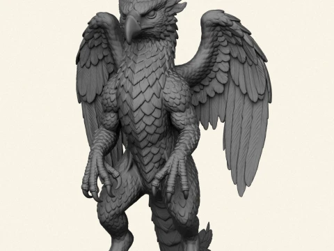 Monster Eagle Sculpture 3D Print Model