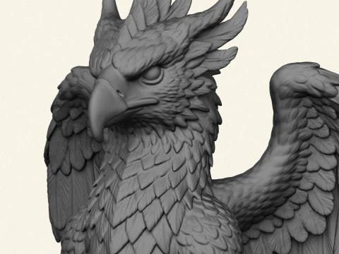 Monster Eagle Sculpture 3D Print Model