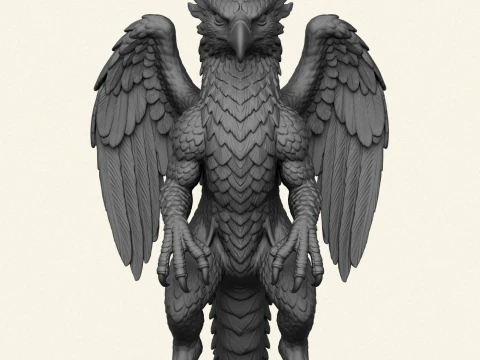 Monster Eagle Sculpture 3D Print Model