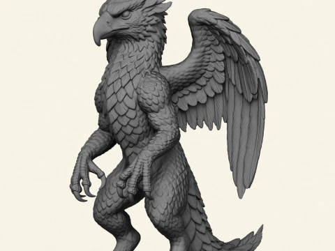 Monster Eagle Sculpture 3D Print Model