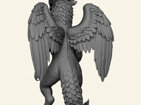 Monster Eagle Sculpture 3D Print Model