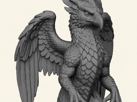 Monster Eagle Sculpture 3D Print Model