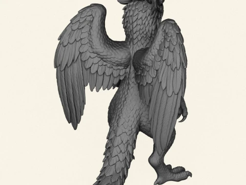 Monster Eagle Sculpture 3D Print Model