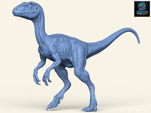 Wilde Velociraptor-dinosaurus 3D printmodel