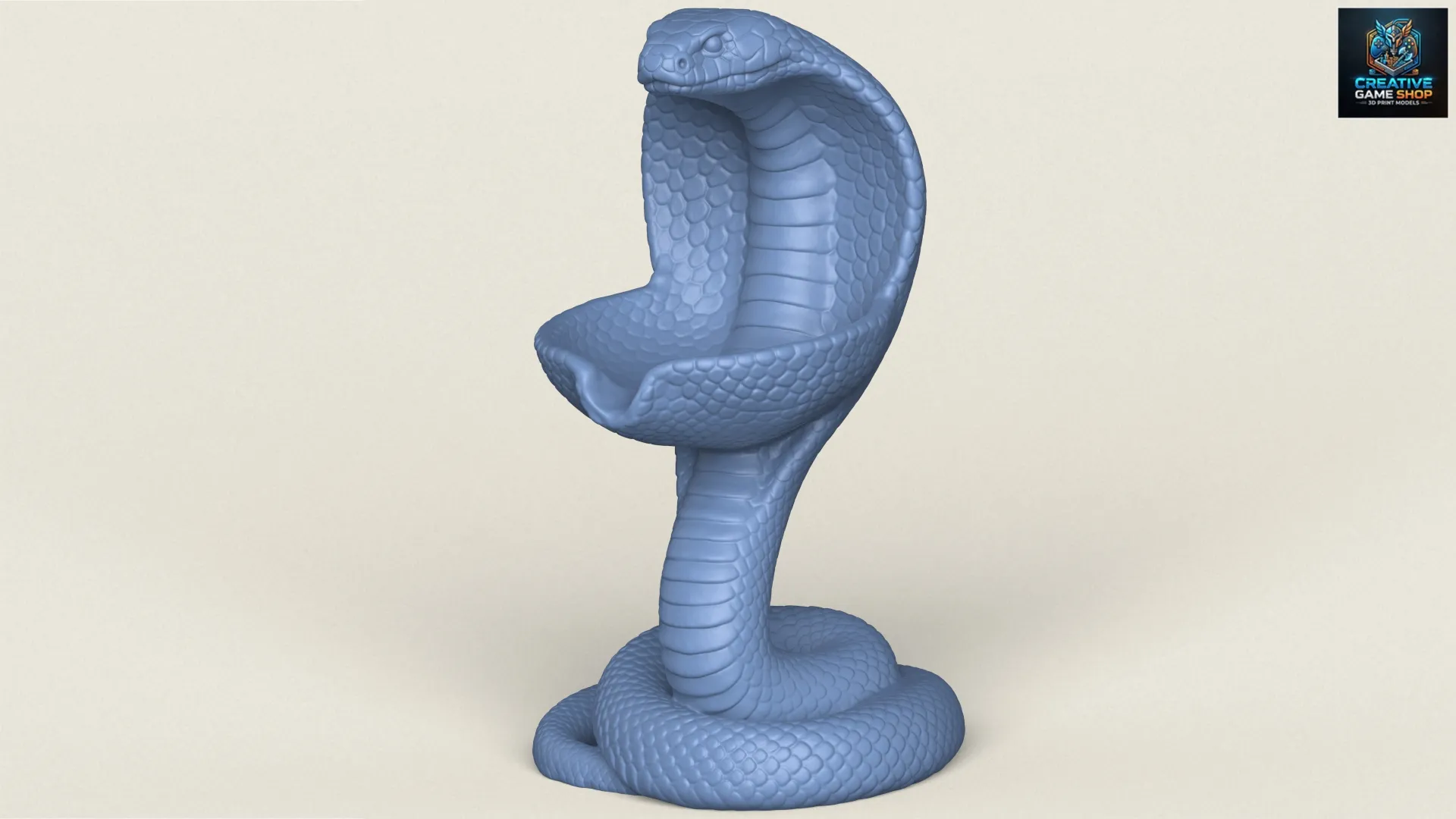 Cobra Snake Soap Holder 3D Print Model .c4d .max .obj .3ds .fbx .stl .blend