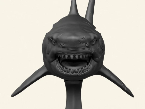 Megalodon Shark Fish 3D Print Model