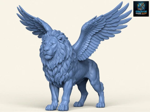Lion With Wings 3D Print Model