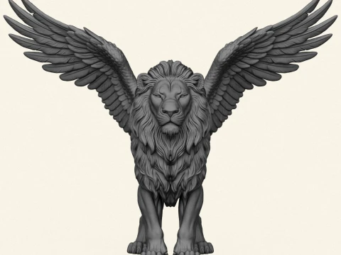 Lion With Wings 3D Print Model