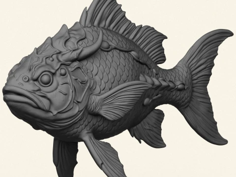 Fantasy Monster Fish 3D Print Model
