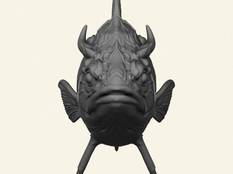 Fantasy Monster Fish 3D Print Model