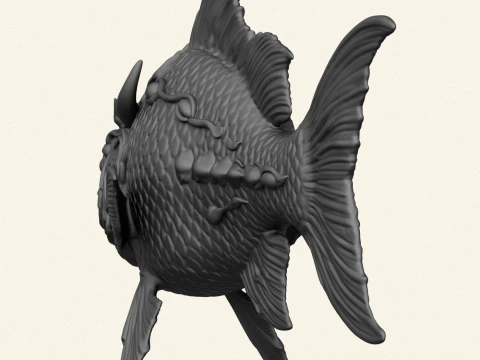 Fantasy Monster Fish 3D Print Model