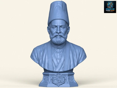 Mirza Ghalib buste 3D printmodel