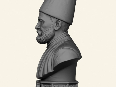 Mirza Ghalib Bust 3D Print Model