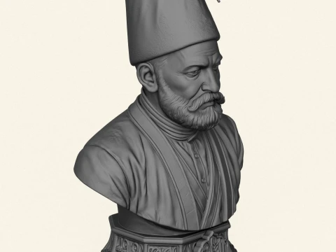 Mirza Ghalib Bust 3D Print Model