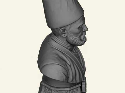 Mirza Ghalib Bust 3D Print Model