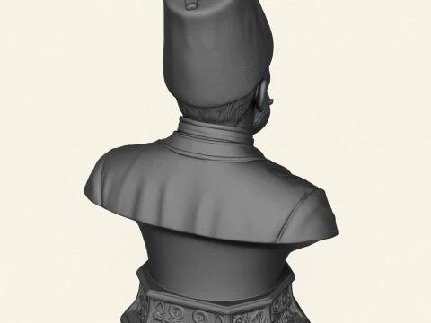 Mirza Ghalib Bust 3D Print Model