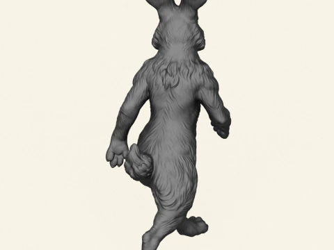 Rabbit Character Walking 3D Print Model