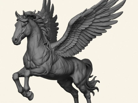 Pegasus Flying Horse 3D Print Model