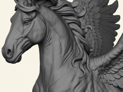 Pegasus Flying Horse 3D Print Model
