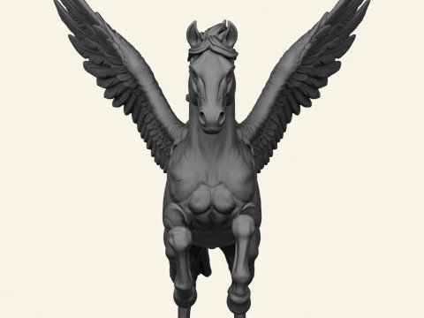 Pegasus Flying Horse 3D Print Model