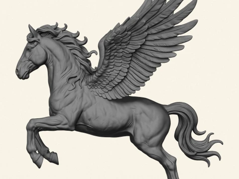 Pegasus Flying Horse 3D Print Model