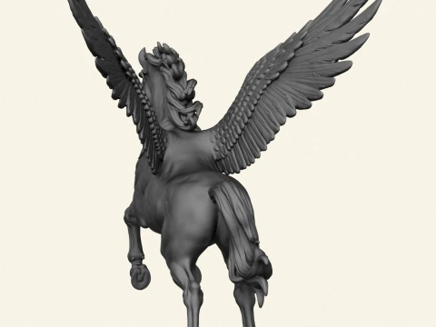 Pegasus Flying Horse 3D Print Model