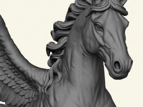 Pegasus Flying Horse 3D Print Model