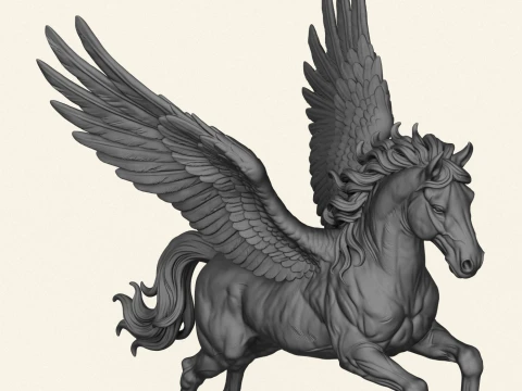 Pegasus Flying Horse 3D Print Model