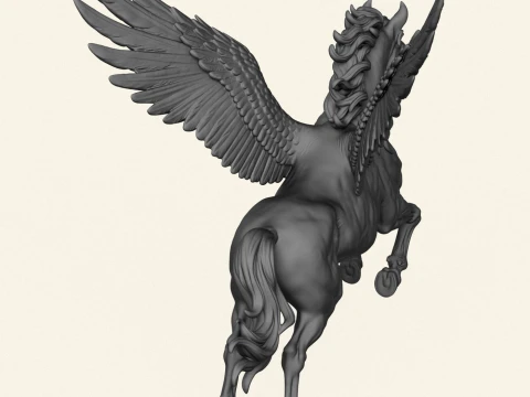 Pegasus Flying Horse 3D Print Model