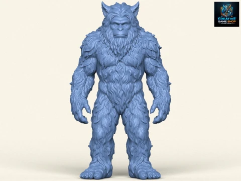 Mu&ntilde;eco de nieve del Himalaya Yeti Modelo de impresión 3D