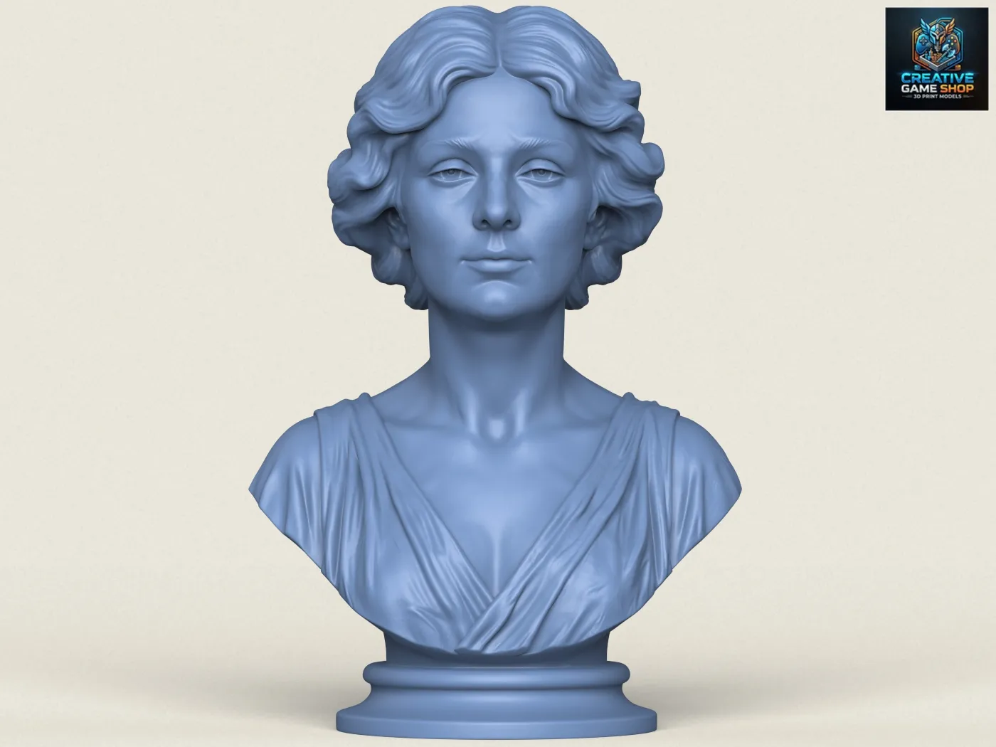 Isadora Duncan Bust 3D Print Model .c4d .max .obj .3ds .fbx .stl .blend 