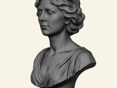 Isadora Duncan Bust 3D Print Model
