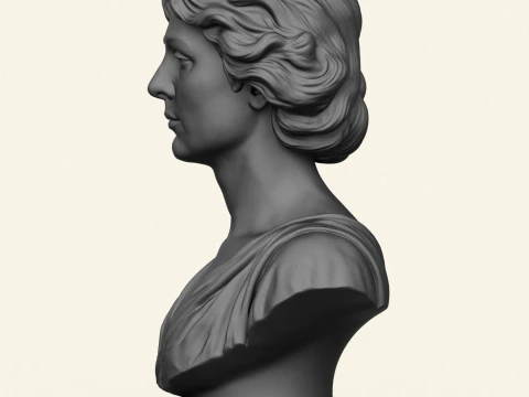 Isadora Duncan Bust 3D Print Model