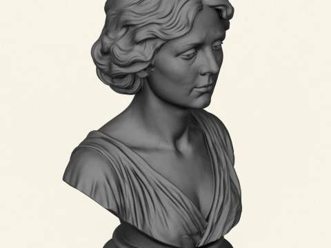 Isadora Duncan Bust 3D Print Model
