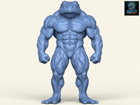 मेंढक की मांसल विशेषता 3D प्रिंट मॉडल