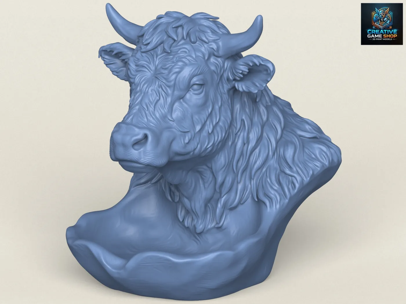 Cow Head Decorative Object Holder 3D Print Model .c4d .max .obj .3ds .fbx .stl .blend 