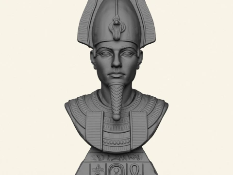 Egyptian God Osiris Bust 3D Print Model