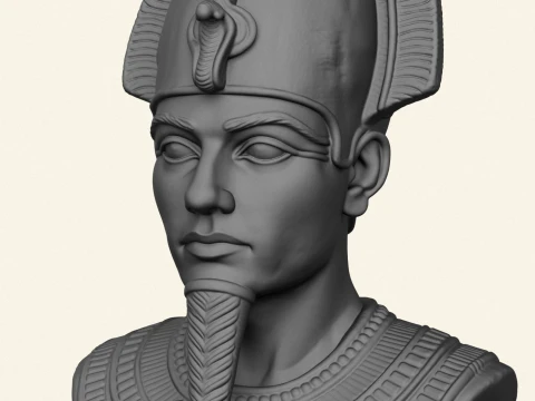 Egyptian God Osiris Bust 3D Print Model