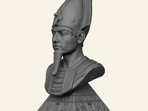 Egyptian God Osiris Bust 3D Print Model